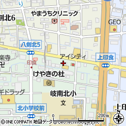 ポーラ・ザ・ビューティー岐阜岐南店周辺の地図