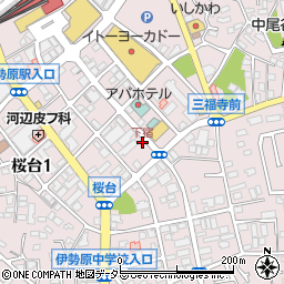 下宿周辺の地図