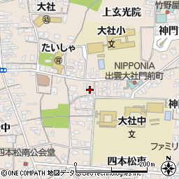 島根県出雲市大社町杵築南四本松南1260周辺の地図