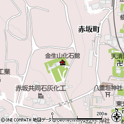 大垣市金生山化石館周辺の地図