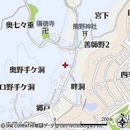 愛知県犬山市善師野寺洞屋敷33周辺の地図