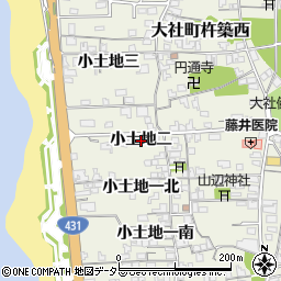 島根県出雲市大社町杵築西（小土地二）周辺の地図