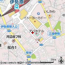 美容室アール伊勢原店周辺の地図