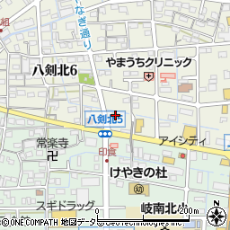ファミリーマート岐南店周辺の地図