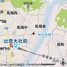 島根県出雲市大社町杵築南馬場東799周辺の地図