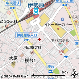 リパーク伊勢原駅前駐車場周辺の地図