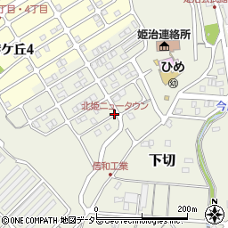 北姫ニュータウン周辺の地図