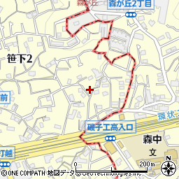 水道修理の救急車横浜笹下店周辺の地図
