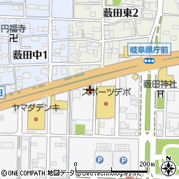餃子の王将岐阜県庁前店周辺の地図