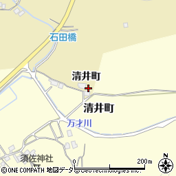 島根県安来市宇賀荘町清井町周辺の地図
