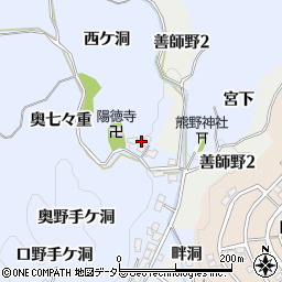 愛知県犬山市善師野下ノ奥周辺の地図