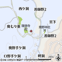 愛知県犬山市善師野（下ノ奥）周辺の地図