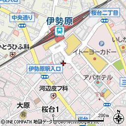 伊勢原駅南口周辺の地図
