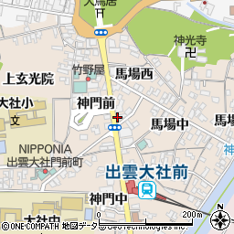 神門通り観光案内所周辺の地図