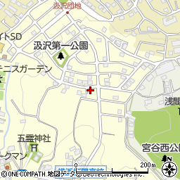 神奈川県横浜市戸塚区汲沢町1282-121周辺の地図