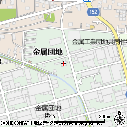 岐阜県・金属工業団地協同組合周辺の地図