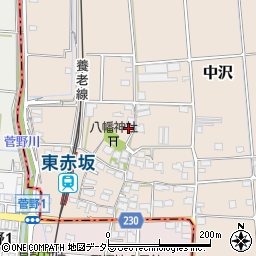 岐阜県安八郡神戸町中沢周辺の地図