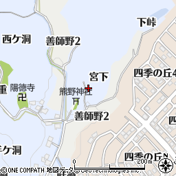 愛知県犬山市善師野海老街道周辺の地図