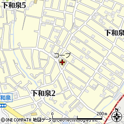 ユーコープ和泉店周辺の地図