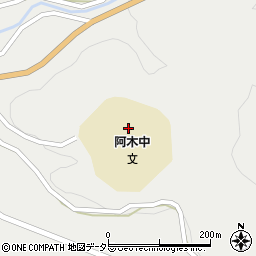 中津川市立阿木中学校周辺の地図