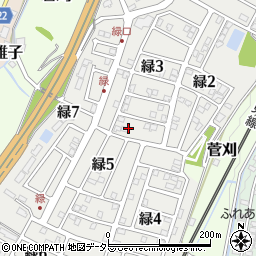 岐阜県可児市緑周辺の地図
