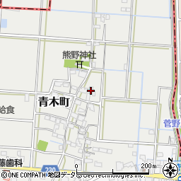 岐阜県大垣市青木町周辺の地図