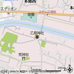 乙見神社周辺の地図