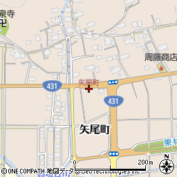 矢尾町周辺の地図