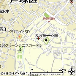 神奈川県横浜市戸塚区汲沢町1301-25周辺の地図
