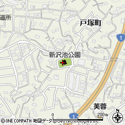 新沢池公園周辺の地図