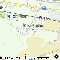 鳥取県八頭郡八頭町国中周辺の地図