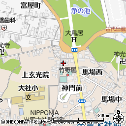 島根県出雲市大社町杵築南（正門西）周辺の地図