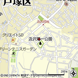 神奈川県横浜市戸塚区汲沢町1301-52周辺の地図