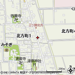 岐阜県大垣市北方町周辺の地図