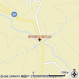 新田橋(旧道交点)周辺の地図