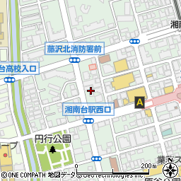 タイムズ湘南台駅西口第４駐車場周辺の地図