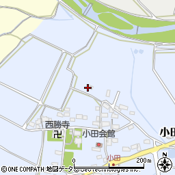 滋賀県米原市小田周辺の地図