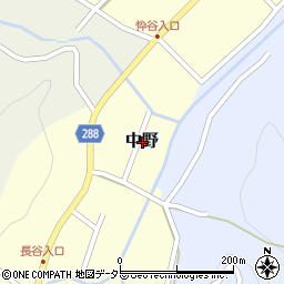 鳥取県倉吉市中野周辺の地図