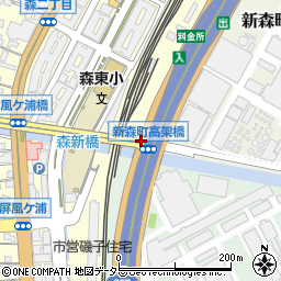 新森町高架橋周辺の地図