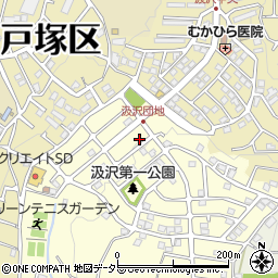 神奈川県横浜市戸塚区汲沢町1301-73周辺の地図