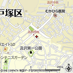 神奈川県横浜市戸塚区汲沢町1301-67周辺の地図