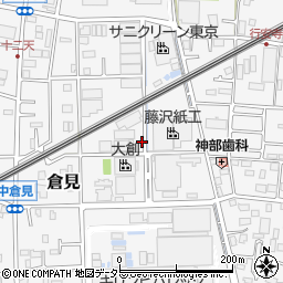 神奈川県高座郡寒川町倉見周辺の地図