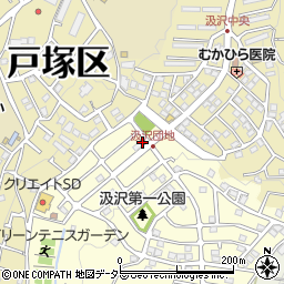 神奈川県横浜市戸塚区汲沢町1404-16周辺の地図