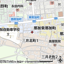 岐阜県各務原市那加西那加町57周辺の地図