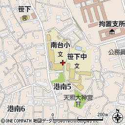 神奈川県横浜市港南区港南周辺の地図