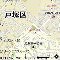 神奈川県横浜市戸塚区汲沢町1301-68周辺の地図