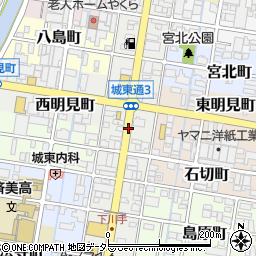 岐阜県岐阜市城東通周辺の地図
