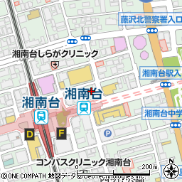 神奈川県藤沢市湘南台周辺の地図