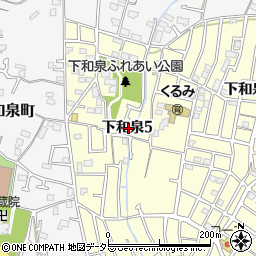 神奈川県横浜市泉区下和泉5丁目周辺の地図