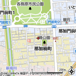 岐阜県各務原市那加楠町周辺の地図
